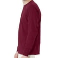 thumbnail image 3 of Hanes Essential-T Men Long Sleeve T-Shirt, Crewneck, Classic Fit Cotton Tee, Athletic Cardinal, S, 3 of 5