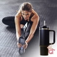thumbnail image 4 of Ofertas Únicas 1 Pc Colgante de Letra Q con Lentejuelas en Forma de Corazón y Borlas de Mariposa para Taza de Agua Colgante de Metal Rosa y Resina, 4 of 5