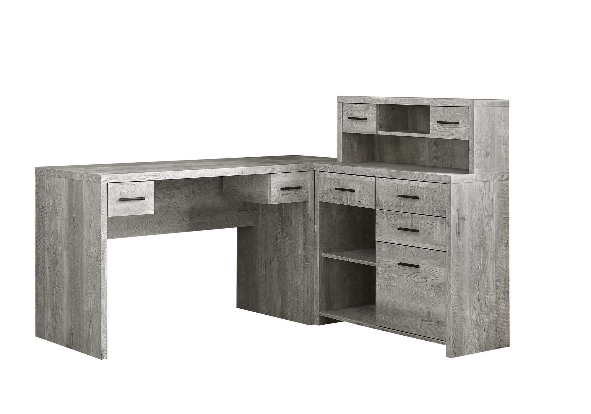 Featured image of post Grey Wood Desk With Drawers - Blue/ grey drawers distressed, clear coat outer.