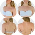 thumbnail image 3 of ToBeInStyle Women's Padded Wired Bra with Clear Convertible Straps - White - 38C, 3 of 5