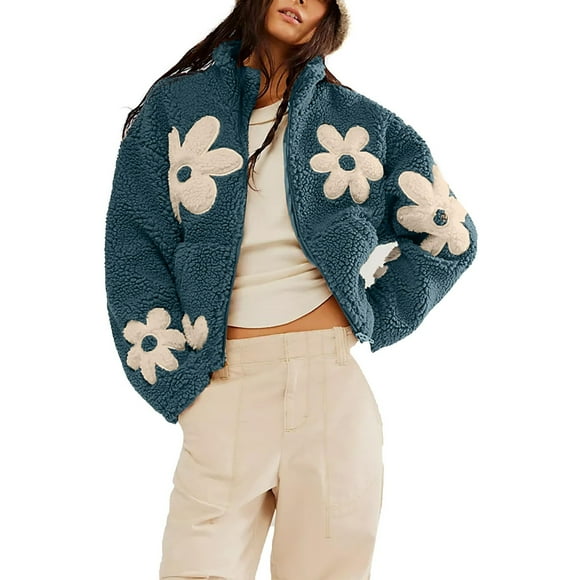 Lovzfmll Cardigan for Women Boho, Oversized Chunky Knit Open Front Sweater, Cozy Sherpa Lined Shacket for Fall Winter