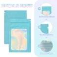 thumbnail image 3 of Uxcell Foil Pouch Bags with Clear Window Resealable Sample Bag for Candy and Jewelry Blue 8 x 12 Inch, 3 of 6