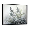 thumbnail image 2 of Designart "Ferns Silver III" Floral Floater Framed Wall Art Living Room, 2 of 7