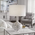thumbnail image 2 of Uttermost Turbulence Glass and Crystal Table Lamp in White/Black/Gray, 2 of 6