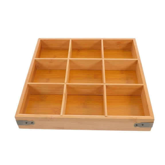 Raindrops Wooden Tea Bag Organizer with Compartments Tea Storage Box Holder Countertop Divided Storage Container Tea Box Station Display