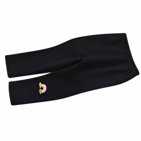 

Honeeladyy Autumn Winter Baby Girls Fungus Side Embroidery Cat Leggings Cropped Trousers 1-7 Years Black Discount