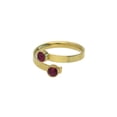 thumbnail image 1 of Anillo para Mujer con Cristal Fino Swarovski Round Stone–  Bañado en Oro 14k– Anillo Elegante y Brillante-Aretes de Mujer de Moda, Joyería para Mujer de Moda– Regalo especial Ortiz Espinosa Temporada, 1 of 2
