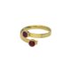 thumbnail image 1 of Anillo para Mujer con Cristal Fino Swarovski Round Stone–  Bañado en Oro 14k– Anillo Elegante y Brillante-Aretes de Mujer de Moda, Joyería para Mujer de Moda– Regalo especial Ortiz Espinosa Temporada, 1 of 2
