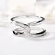 thumbnail image 1 of Anillos para mujer, regalos para mujer, anillo de compromiso con dos corazones y piedras preciosas redondas., 1 of 3