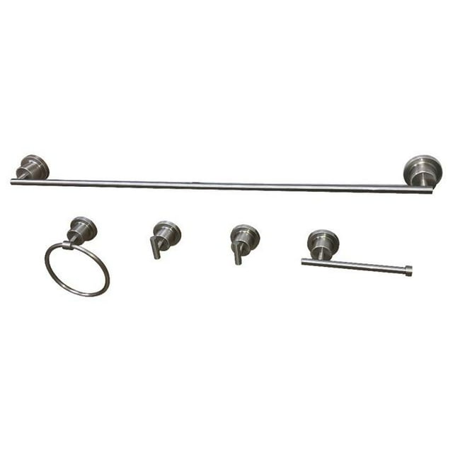 Concord 5 Piece Bathroom Accessory Set, Brushed Nickel