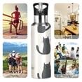 thumbnail image 7 of Yayeee 20oz Insulated Water Bottle Double Wall Stainless Steel with Flip Straw Lid, Cute Cartoon Cats, 7 of 7