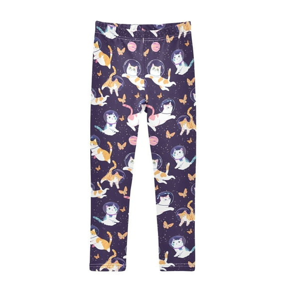 joogoo Girls' Leggings Dreamy Cat Astronaut Yoga Pants 6T