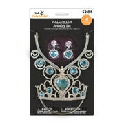 Way to Celebrate!  Halloween Female Silver & Blue Princess Jewelry for Ages 3+, 4 Pieces
