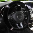 thumbnail image 1 of CARTTOU Fashion Plush Rhinestone Steering Wheel Covers Universal Car Decoration Vehicle Ornament, 1 of 7