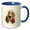 Blue/White, variant on 3drose, Cute Animal Dog Watercolor Illustration-beagle, 11oz Magic Transforming Mug