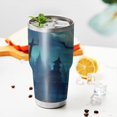thumbnail image 3 of 30oz Halloween Night Scene Pattern Tumblers Stainless Steel Tumbler with Lid and Straw,Vacuum Insulated Double Wall Travel Tumbler Cups Mug with Cleaning Brush for Coffee,Tea, 3 of 7