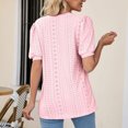 thumbnail image 5 of Fesfesfes Shirts Women Fashion Women Short Sleeve Comfortable Breathable V-Neck Blouses Shirt Tops Womens Basic Tops 2XL(US:12), 5 of 7