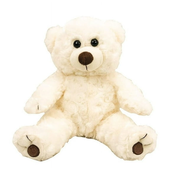 Plush Gear Amelia White Twist Bear 8" Plush Stuffed Animal Soft Cuddly Toy Gift for Kids and Collectors