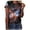 Orange, variant on LUOGENLI Tops for Women Dressy Casual Country Women's Summer Short Sleeved Casual Fashion Top T Shirt Gold Size XL