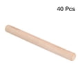thumbnail image 3 of Uxcell Wooden Dowel Pins 40Pcs 0.39"x3.93" Fluted Beveled Ends Wood Dowel Pegs Dried Hardwood for Woodworking Furniture Shelf, 3 of 7