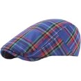 thumbnail image 4 of CoCopeaunts Newsboy Cap Unisex Cotton Plaid Berets Cap Flat Ivy Cap Adjustable Newsboy Hats for Men Women Casual Outdoor Sunhat, 4 of 8