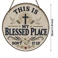 thumbnail image 2 of SIfdSeng My Items This Is My Place Sign Funny Farmhouse Wall with Rope Hanger Porch Hanging Plaque for Front Door Patio Kitchen Garden Entryway Housewarming, 2 of 2