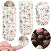 600Pcs Mini Pink Flower Cupcake Liners Spring Floral Baking Cups Muffin Cupcake Wrappers for Spring Wedding Bridal Shower Birthday Tea Party Decor$$Home Decor, Kitchen, & Other