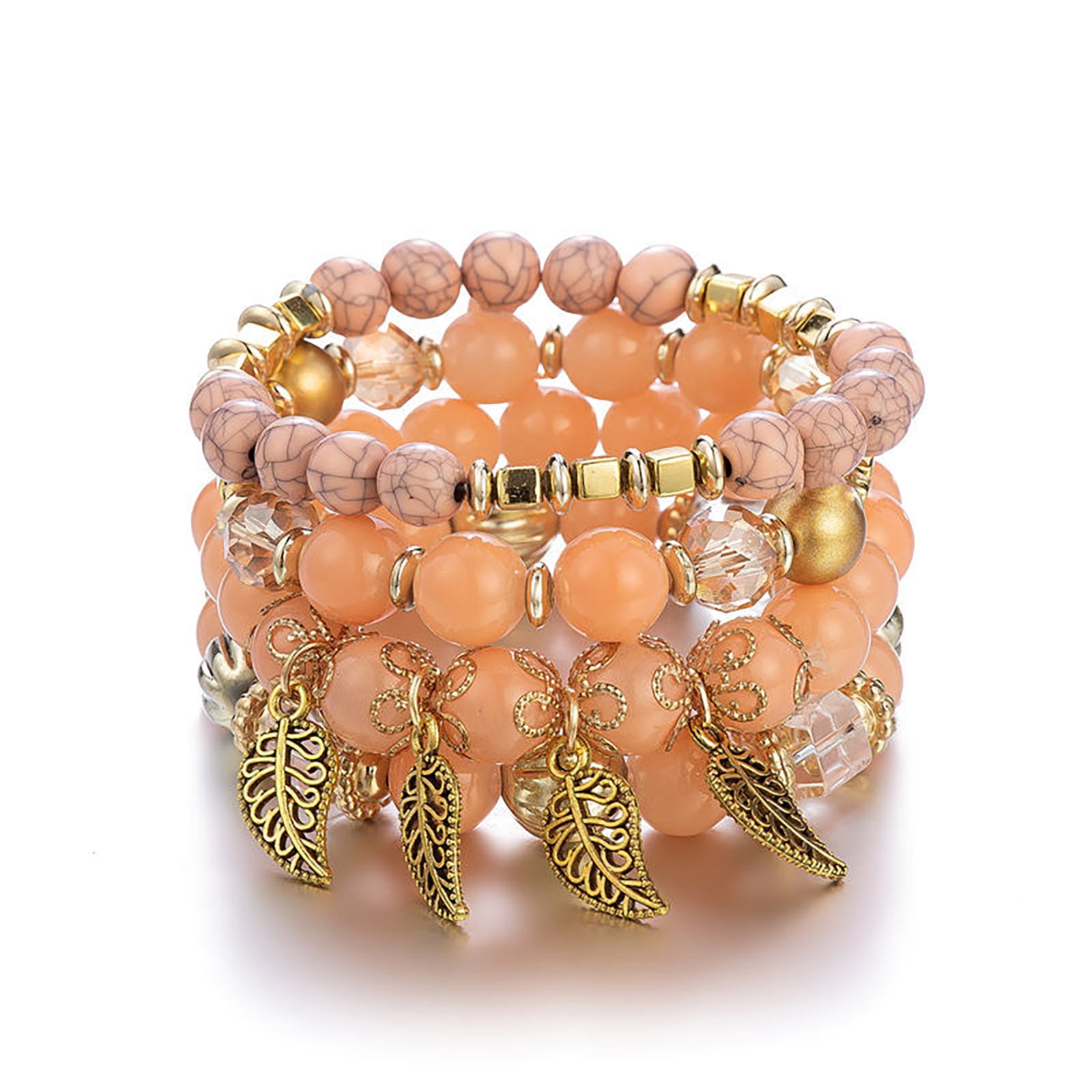 2-pack beaded bracelets - Gold-coloured - Ladies | H&M IN
