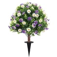 thumbnail image 1 of F Outdoor Ground-Inserted Tree Simulation Green Garden Decoration Small Potted Plastic Plant for Patio 10 Inches, 1 of 4