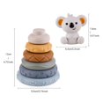 thumbnail image 3 of 7 piezas de juguetes para bebés apilables y anidados, juguetes para apretar para bebés y círculo de construcción con figura de Koala, educación temprana para bebés de 6, 12 y 18 meses, niños, 3 of 4