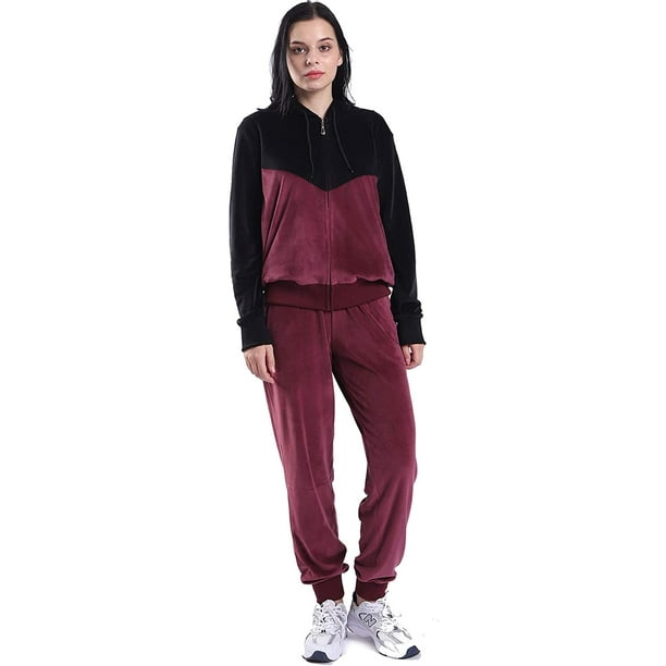Facitisu Women's Track Suit Set 2 Piece Velvet Sweatsuits Jogging  Sweatshirt & Sweatpants Sport Wear outfits, Black 02, Small : :  Clothing, Shoes & Accessories