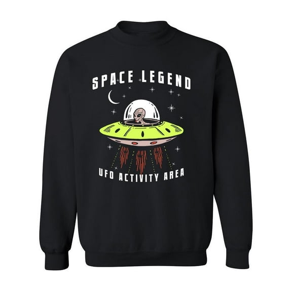 Space Legend Ufo Design Sweatshirt Men -Image by Shutterstock, Male XX-Large