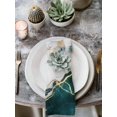 thumbnail image 2 of Marble Turquoise Cloth Napkins Set of 4 Reusable Dinner Napkins, Abstract Gold White Brick Stone Motif Cocktail Napkin Washable Table Napkins for Wedding/Holiday Party/Baby Shower 20"x20", 2 of 7