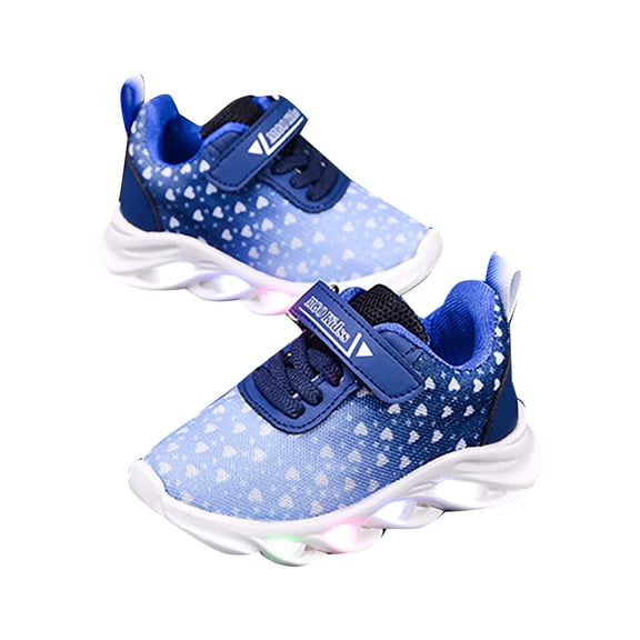 Krdevn Girls Light Up Running Shoes Gradient Mesh Sneakers Size:2-2.5 Years