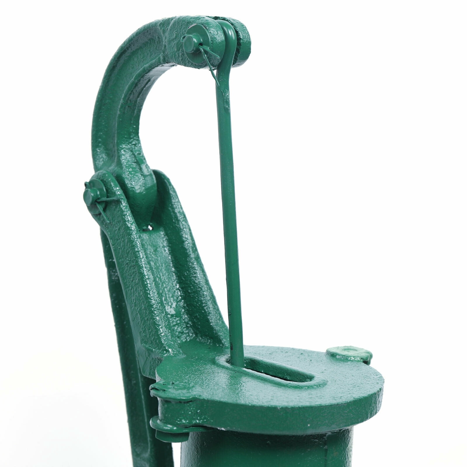Cncest Hand Pump Outdoor Patio Pond Well Jug Press Suction Cast Iron, Green