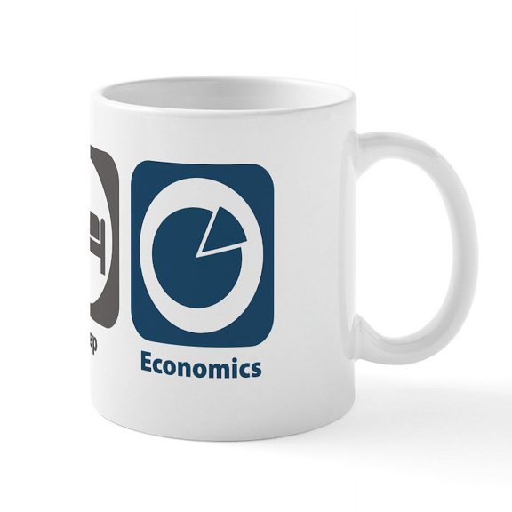 CafePress - Eat Sleep Economics Mug - 11 oz Ceramic Mug - Novelty Coffee Tea Cup