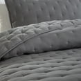 thumbnail image 5 of Chic Home Kamdan 7-Piece Stitched Quilt Set, King, Grey, 5 of 8