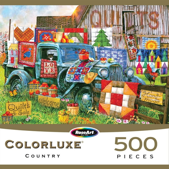 RoseArt Colorluxe 500-Piece Quilts for Sale Adult Jigsaw Puzzle