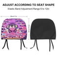 thumbnail image 2 of Cartoon The Midnight Gospel Car Headrest Cover Decor Vehicles Seat Pillow Cover Protector Accessories Auto Front/Rear Seats Head Rest Cover Universal Fit Most Cars Sedan SUV Van, 2 of 7