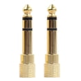 thumbnail image 1 of Adaptador de audio estéreo de 3,5 mm a de 6,35 mm accesorios de herramientas duraderos dorados FLhrweasw  Nuevo, 1 of 6