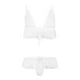 thumbnail image 5 of Gibobby Lencería mujer erótica Lencería de dos piezas para mujer, sexy con encaje floral, escote en V profundo, brasier inalámbrico y tanga exótico(Blanco, M), 5 of 5
