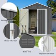 thumbnail image 4 of Syngar Outdoor Storage Shed with Lockable Doors, Dark Gray, 4 of 10