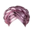 thumbnail image 4 of LEKODE Satin Turban for Men Satin Hat Satin Head Scarf Scarf Head Womens Turbans Boho Bandeau Mens Head Wrap Pink One Size, 4 of 4
