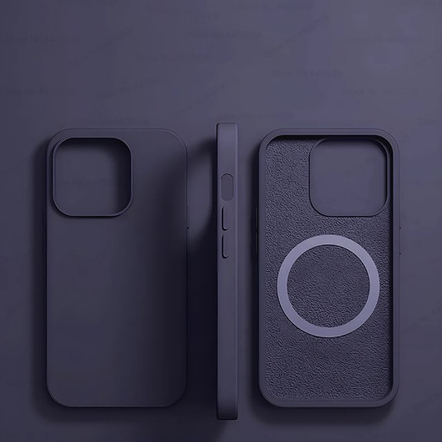 For Magsafe-fundas magnéticas originales para iPhone, funda de carga inalámbrica, accesorio de silicona líquida, 15, 14, 13, 12, 11 Pro Max Plus