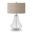 thumbnail image 1 of Henn&Hart 15" Seeded Glass/Polished Nickel Metal/Glass/Fabric Table Lamp, 1 of 8