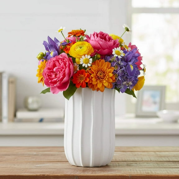 Pene Ceramic Tall Oval Vase