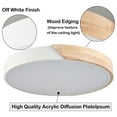 thumbnail image 4 of Modern White Flush Mount LED Ceiling Light Fixture, 4 of 7