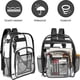 thumbnail image 4 of Clear Backpack Heavy Duty Transparent backpacks with Widened Handle Thick PVC See-Through Bookbags for School, Work, 4 of 5