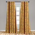 thumbnail image 5 of Ambesonne Egyptian Curtains, Hieroglyphs, Pair of 28"x63", Multicolor, 5 of 5