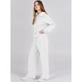 thumbnail image 4 of ORUYROP Women 2 Piece Outfits Sweatsuit Set 2023 Fall Oversized Half Zip Sweatshirt Wide Leg Sweatpant Lounge Set Tracksuit, 4 of 7